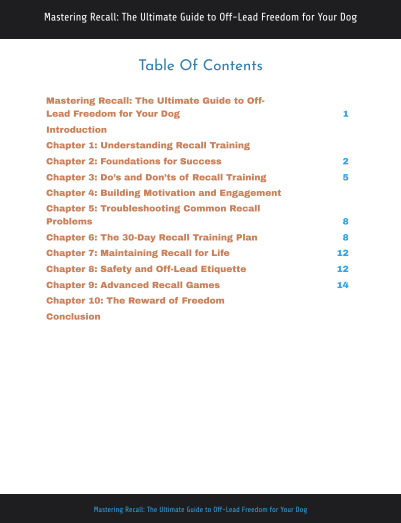 Mastering Recall: The Ultimate Guide to Off-Lead Freedom for Your Dog