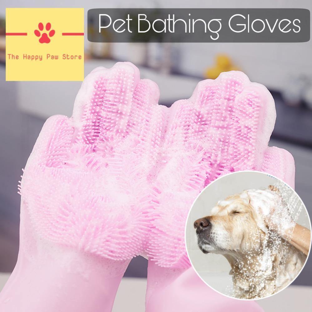 Handschoenen voor het baden van honden