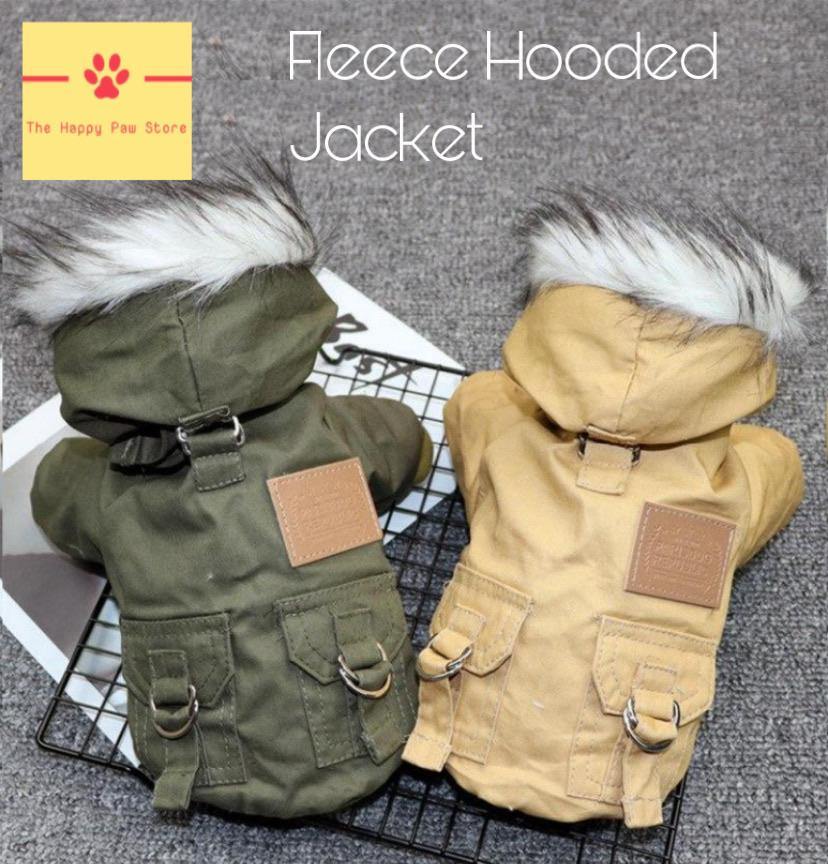 Parka-jack met capuchon van imitatiebont