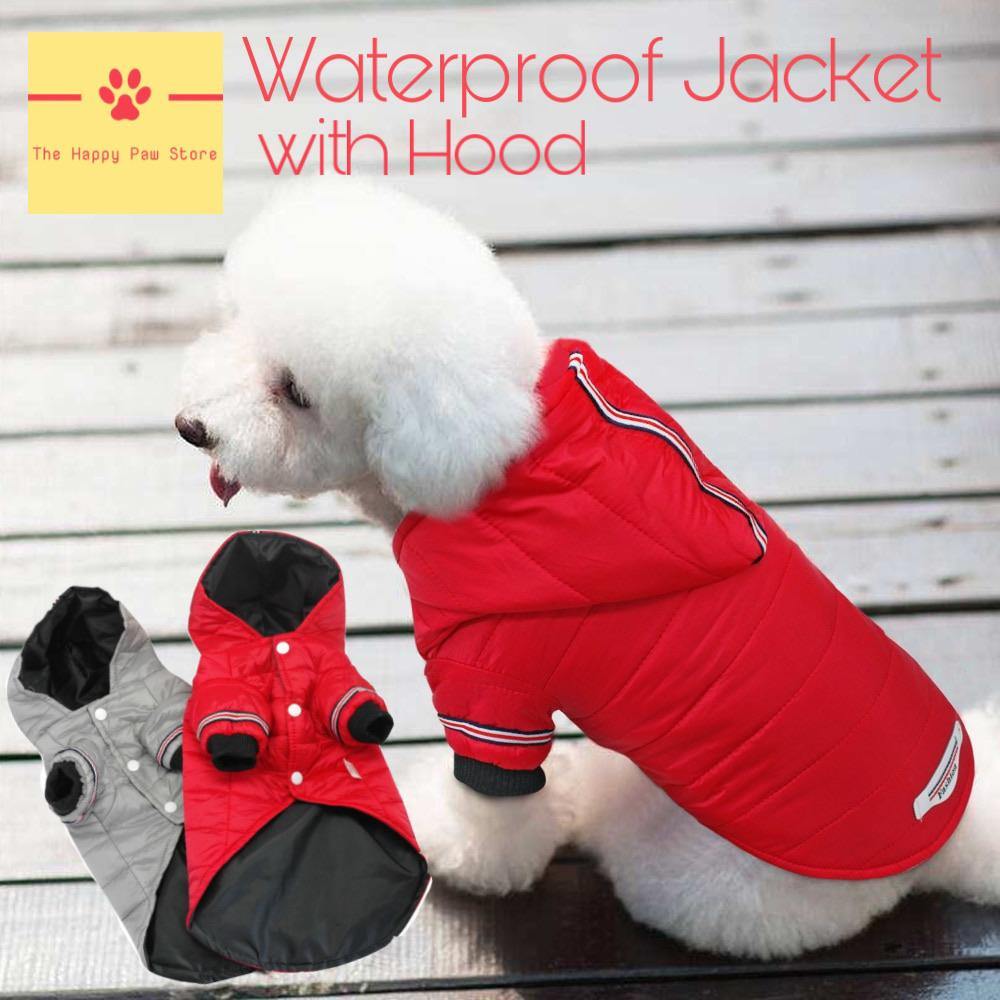 Waterproof Dog Jacket with Hood  (Small Breeds)