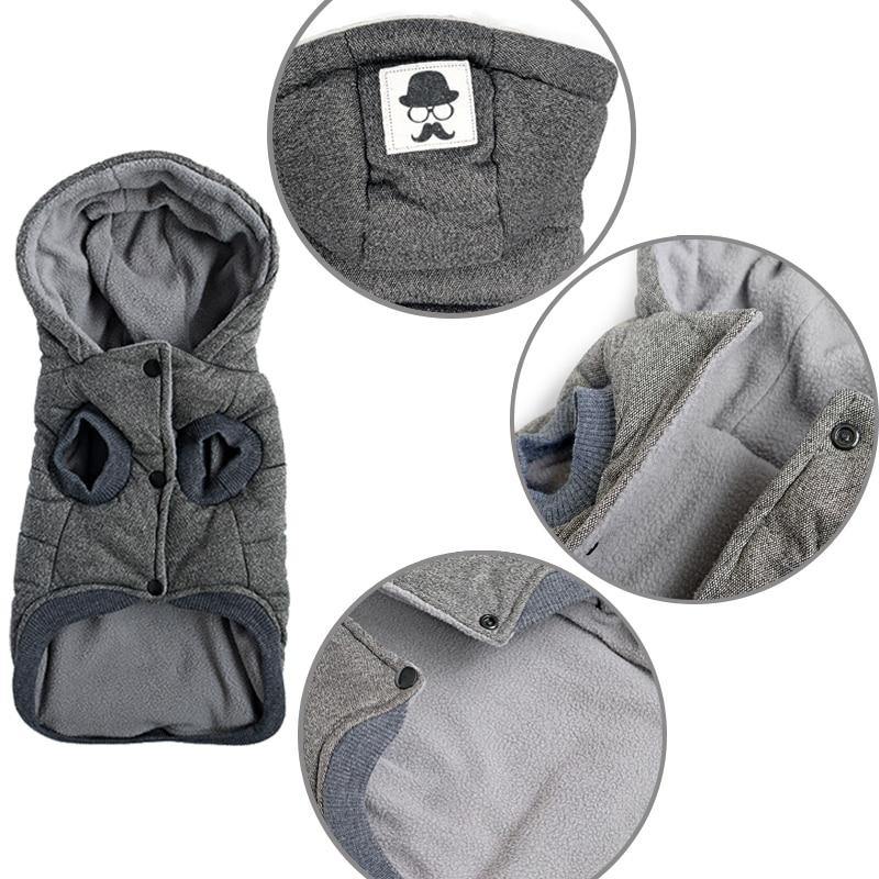 Veste d'hiver plus chaude pour chien (races petites et moyennes)